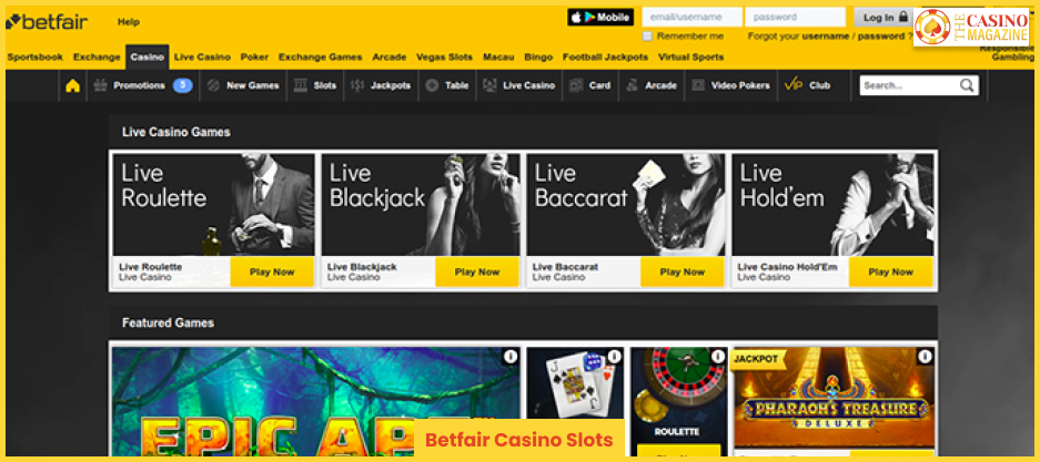 Betfair Casino Slots