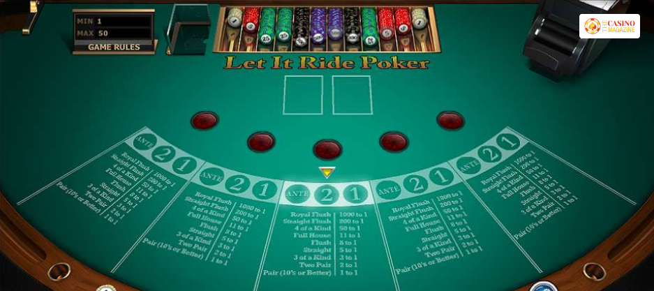 Let It Ride Poker table game