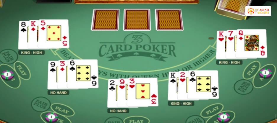 Permainan meja Poker Tiga Kartu