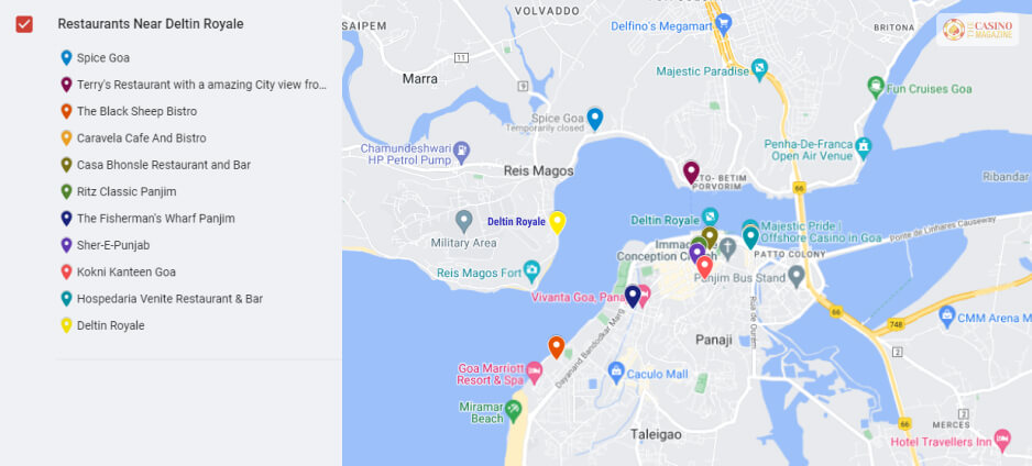 Restaurants Near Deltin Royale